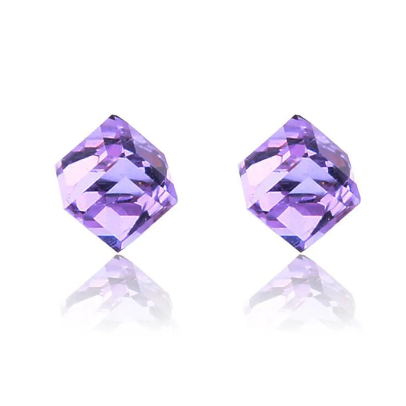 Magnet Square Crystal Ear Clip Magnetic Ear Stud Earrings