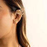 Elf Ear Clips Earrings Gothic Punk Ear Cuff Jewelry Girls Gift Halloween Cosplay