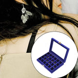 Non-String 24 Grid Nail Box Jewelry Display Storage Box