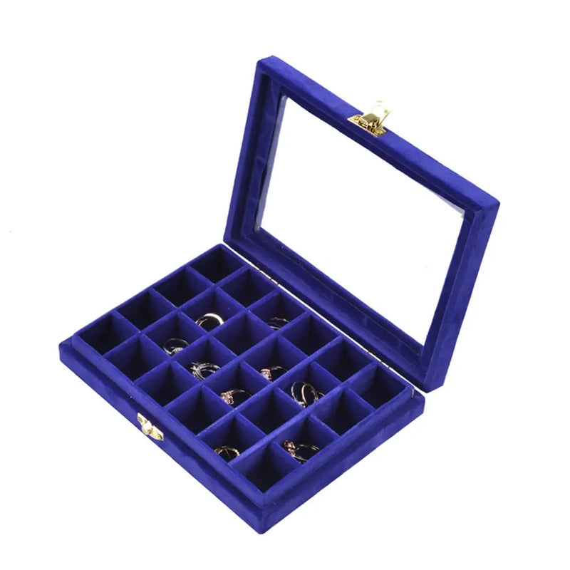 Non-String 24 Grid Nail Box Jewelry Display Storage Box