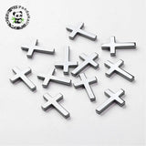 20pcs Hematite Pendants Cross Jewelry Making 33.5x23x4mm