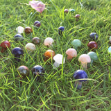 Natural Stone Chakra Lantern DIY Decor Healing Crystal Ornaments