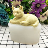 Non-toxic Cat Resin Ornament Mould for DIY Scented Candles & Soap