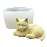 Non-toxic Cat Resin Ornament Mould for DIY Scented Candles & Soap