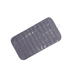 Non-woven Jewelry Organizer 80 Grid Hanging Storage Bag Grey