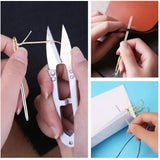 Nonvor Leather Craft Bookbinding Kit: Starter Tools, Thread, Needles, Scissors