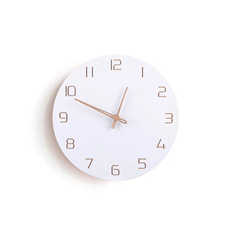 Nordic 3D Wooden Wall Clock Modern Home Decor Silent Kids Clock