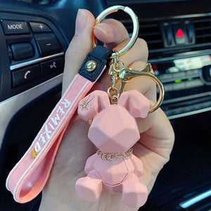 Nordic Bunny Doll Keychain Punk Rabbit Keyring Couple Key Chains Accessories