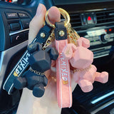 Nordic Bunny Doll Keychain Punk Rabbit Keyring Couple Key Chains Accessories