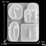 Nordic Abstract Human Face Plaster Candle Silicone Mold