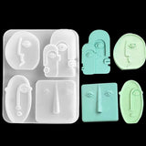 Nordic Abstract Human Face Plaster Candle Silicone Mold