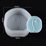 Nordic Abstract Human Face Plaster Candle Silicone Mold