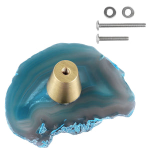 Agate Slice Drawer Knobs Cupboard Handles