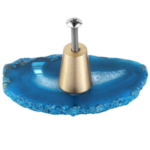 Agate Slice Drawer Knobs Cupboard Handles