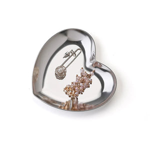 Colorful Metal Heart Shaped Jewelry Storage Tray