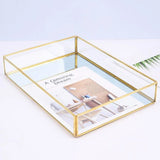 Nordic Glass Storage Tray for Jewelry Makeup Display