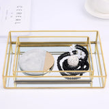 Nordic Glass Storage Tray for Jewelry Makeup Display