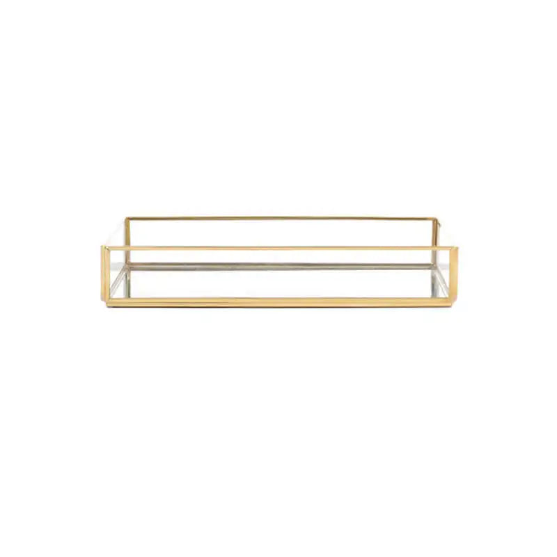 Nordic Retro Glass Makeup Organizer Tray Dessert Plate Home Kitchen Decor
