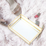 Nordic Retro Glass Makeup Organizer Tray Dessert Plate Home Kitchen Decor