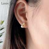 Nordic Style Pearl Earrings 925 Silver CZ Shell Pearls Stud Earrings