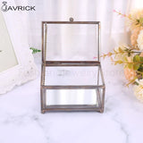 Nordic Glass Wedding Ring Box Eternal Flower Holder