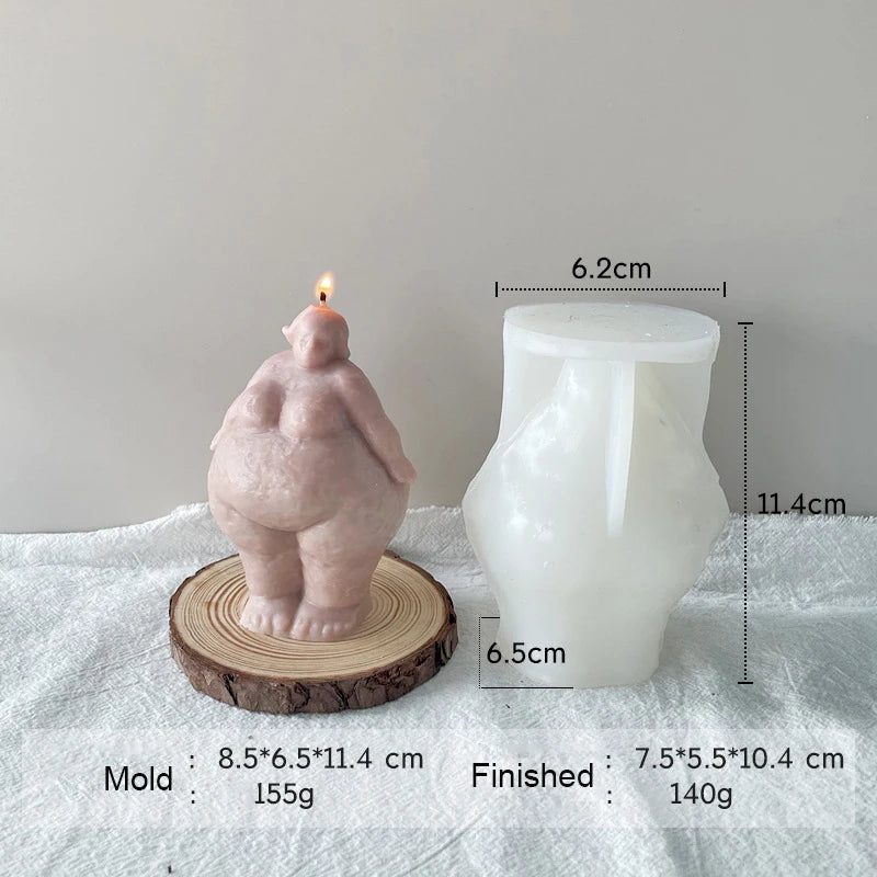 DIY Human Candle Silicone Mold Woman Character Resin Ornament