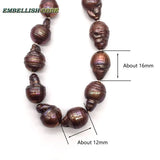 Brown Coffee Baroque Pearls Bracelet for Lady