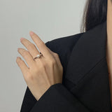 NA S925 Silver Ring - Zirconia Pearl Hand Ornament