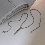 Stainless Steel Necklace Men Goth O Chain Pendant Long Necklace Women