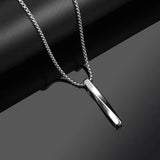 Stainless Steel Necklace Men Goth O Chain Pendant Long Necklace Women