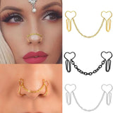 Stainless Steel Double Nose Chain Piercing