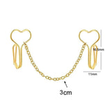 Stainless Steel Double Nose Chain Piercing
