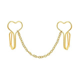 Stainless Steel Double Nose Chain Piercing