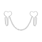 Stainless Steel Double Nose Chain Piercing