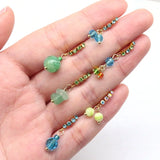 Noctilucous Glass Bead Stone Nose Hoop Ring for Women