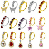 Colorful Dangle Nose Ring Stainless Steel Piercing Jewelry