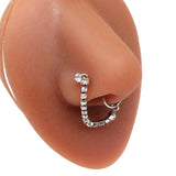 Stainless Steel Nose Ring with Chain for Women