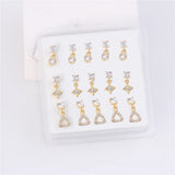 Crystal Zircon Nose Pin with Dangle