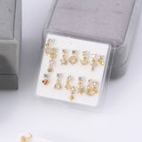 Crystal Zircon Nose Pin with Dangle