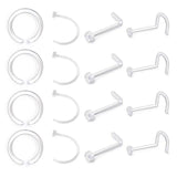 Clear Acrylic Nose Retainer Hoop Body Jewelry