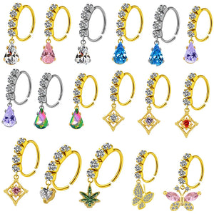 Stainless Steel Nose Hoops Septum Nose Ring Dangle Nose Rings Piercing