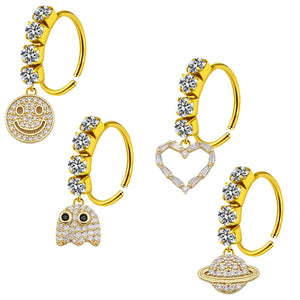 Heart Nose Ring Hoop for Women Stainless Steel Body Jewelry