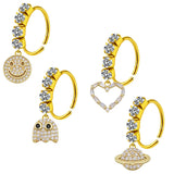 Heart Nose Ring Hoop for Women Stainless Steel Body Jewelry