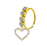 Heart Nose Ring Hoop for Women Stainless Steel Body Jewelry