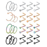 Nose Rings Set Piercing Charms Septum Jewelry Gift