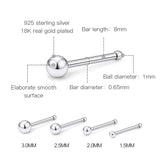 925 Silver Nose Ring & Stud Set Classic Body Jewelry