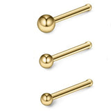 925 Silver Nose Ring & Stud Set Classic Body Jewelry