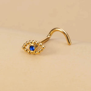Evil Eye Nose Stud 316L Stainless Steel CZ Nose Ring Piercing