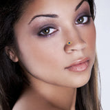Evil Eye Nose Stud 316L Stainless Steel CZ Nose Ring Piercing