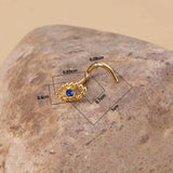 Evil Eye Nose Stud 316L Stainless Steel CZ Nose Ring Piercing